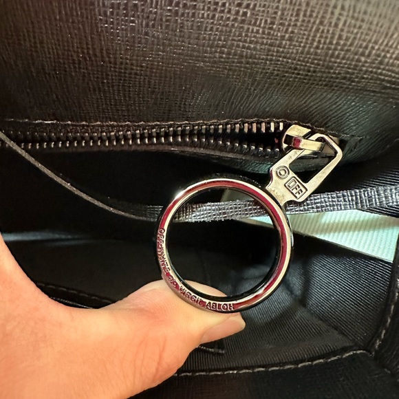 Off White Binder Clip Bag c/o Virgil Abloh (Black Saffiano Leather) AUTHENTIC - Picture 8 of 12